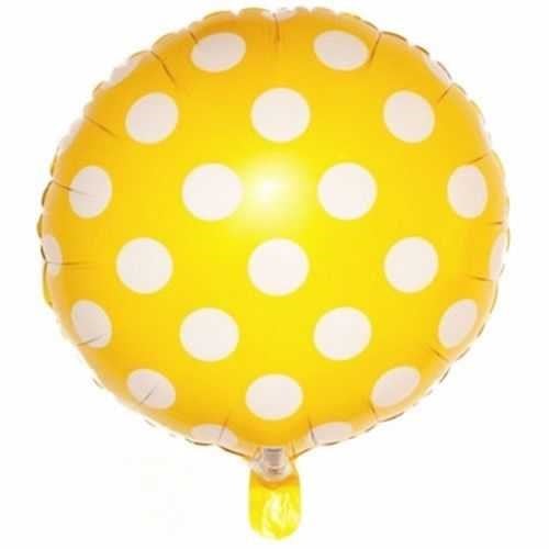 Puantiyeli Folyo Balon - Sarı