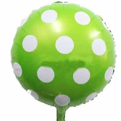 Puantiyeli Folyo Balon Yeşil