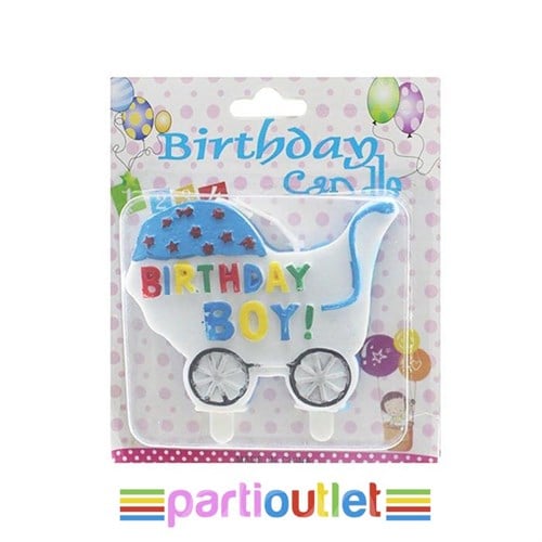 Puset Şekilli Mum Mavi