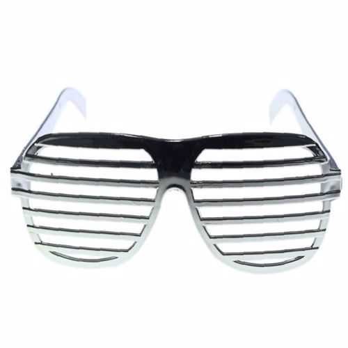 Retro Plastik Parti Gözlük Gümüş