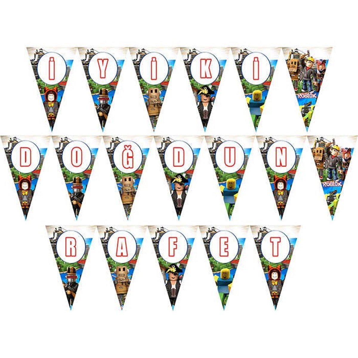 Roblox Kişiye Özel İsimli Bayrak Afiş