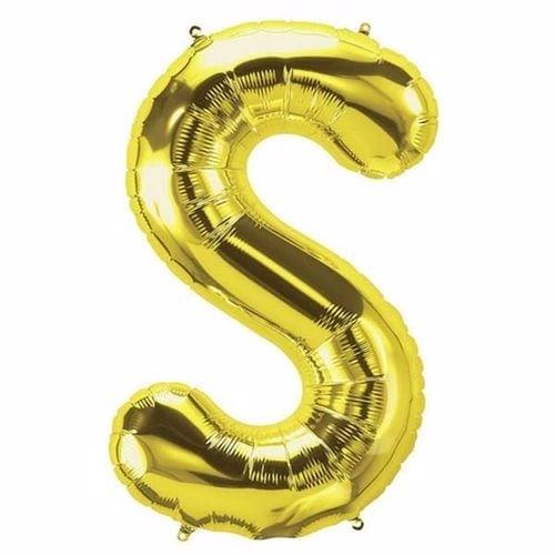 Gold Renk 76 cmS Harf Folyo Balon Gold 76 cm