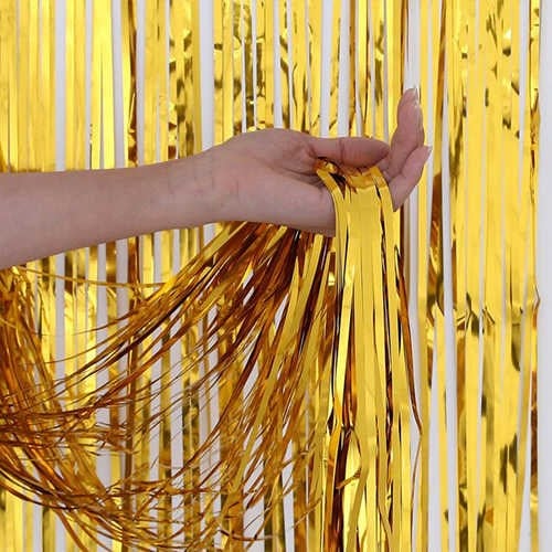 Saçaklı Dudak Folyo Balon Gold