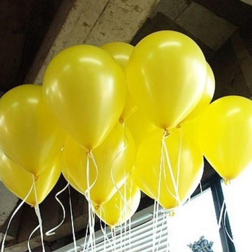 Sarı Metalik Renk Zincir Balon Seti
