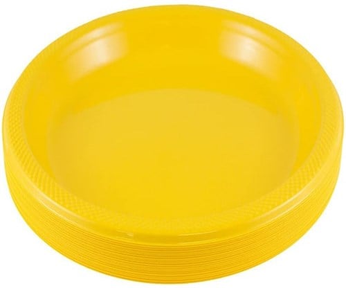 Sarı Renk Plastik Tabak