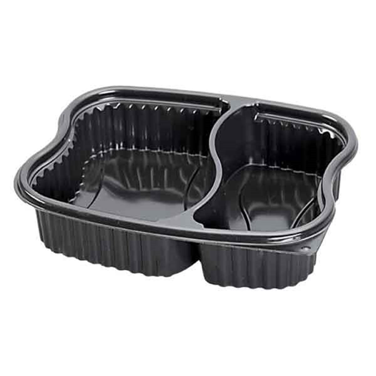 Siyah Kapaklı Yemek Kabı 2 Gözlü