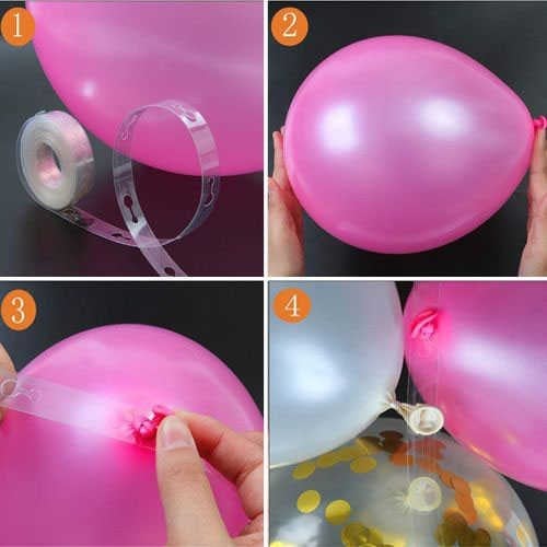 Somon Pastel Zincir Balon Seti