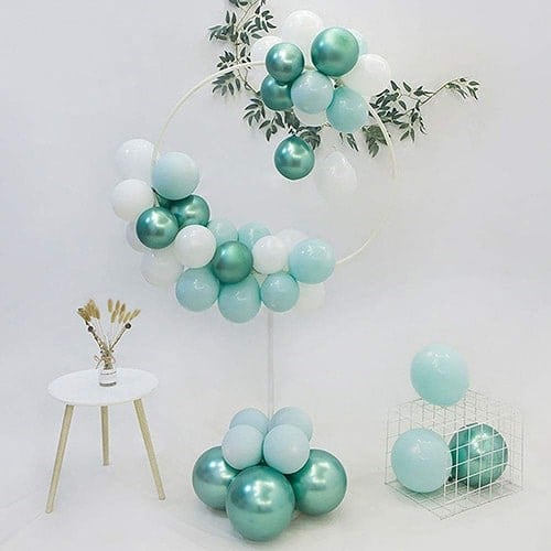 Su Yeşil Renk Krom Balon 10 Adet