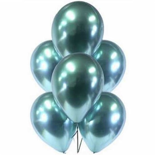 Su Yeşil Renk Krom Balon 10 Adet