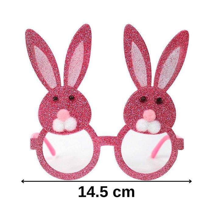 Tavşan Figürlü Pembe Parti Gözlüğü