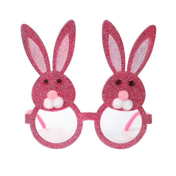 Tavşan Figürlü Pembe Parti Gözlüğü