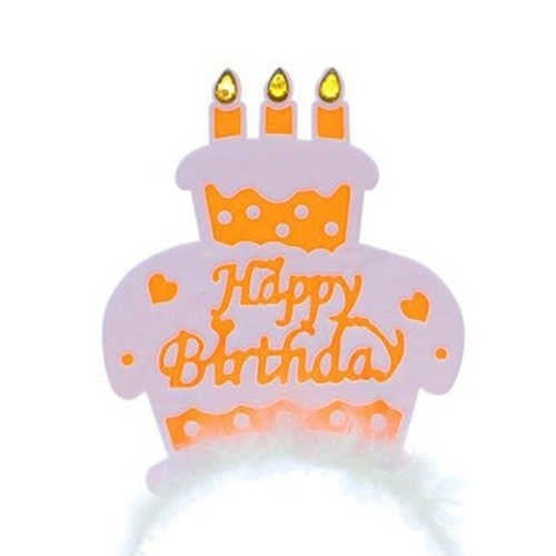 Turuncu Happy Birthday Parti Tacı