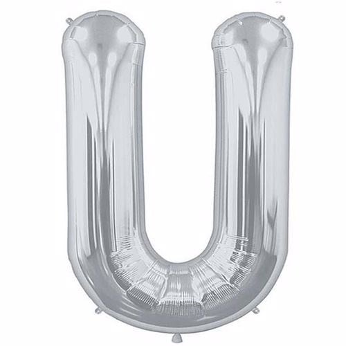 U Harf Folyo Balon Gümüş 100 cm