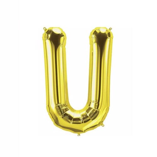 U Harf Folyo Gold Renk Balon Küçük 35 Cm