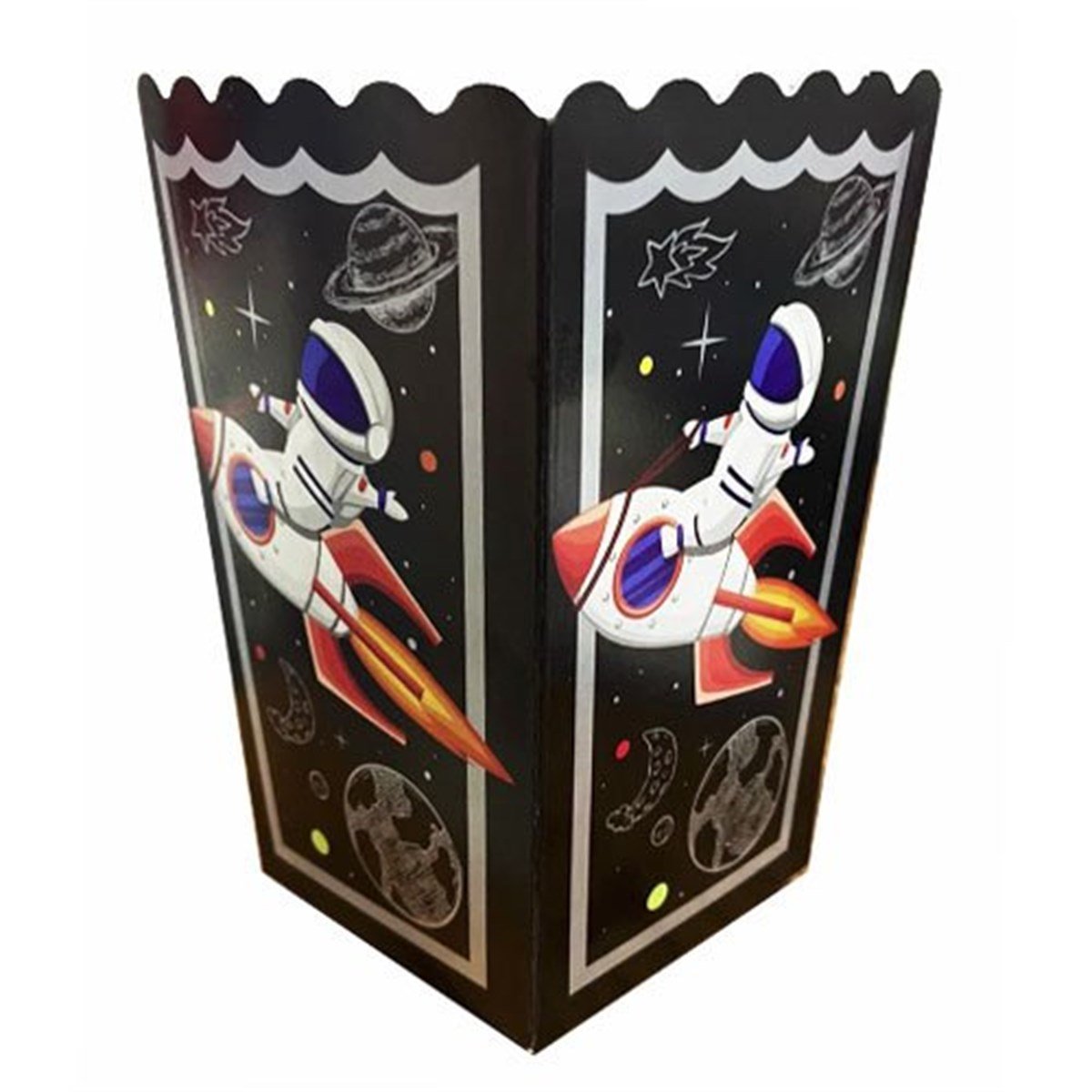 Uzay Temalı Popcorn Kutusu 10 Adet