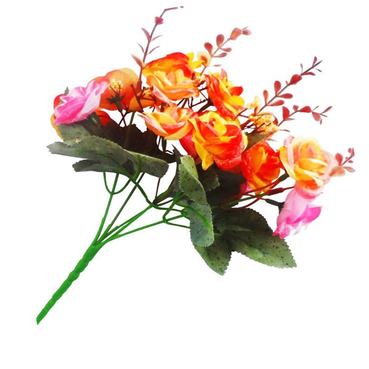 Yapay Çiçek Sarı Turuncu Gül