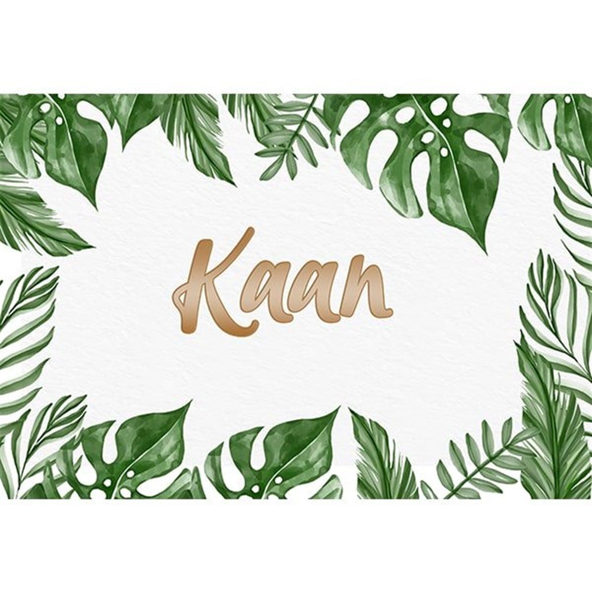 Yapraklar Temalı Doğum Günü Afişi