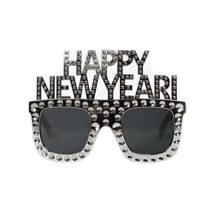 Taç ve GözlükYeni Yıl Temalı Gümüş Gözlük