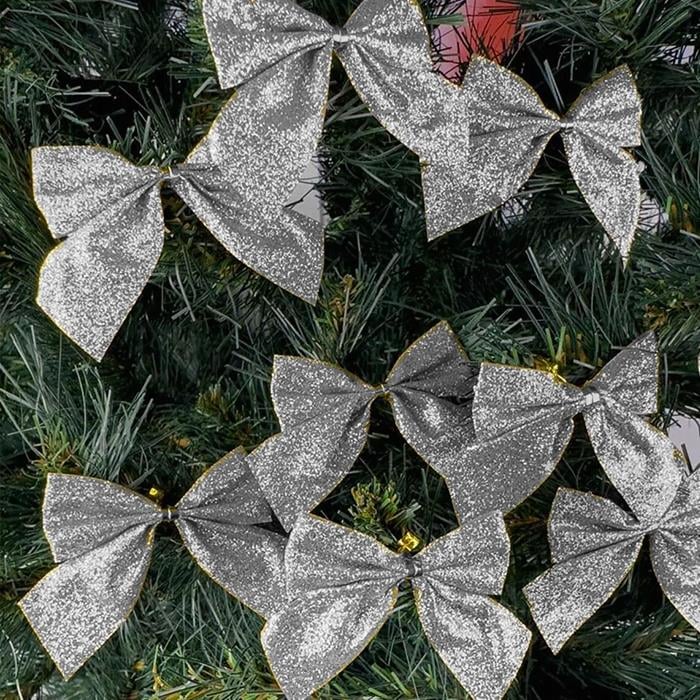 Ağaç SüsleriYılbaşı Ağacı Gümüş Fiyonk 6 Adet