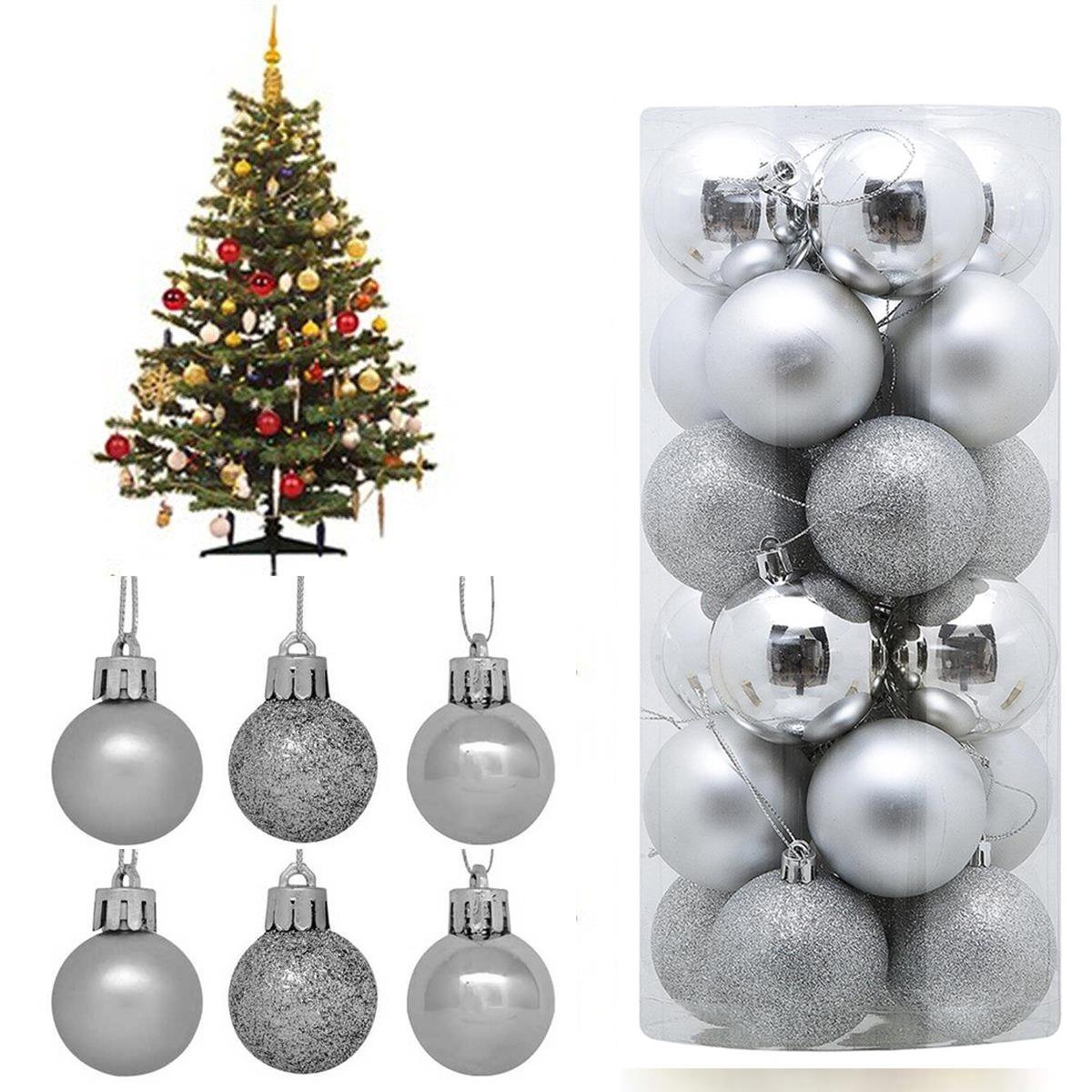 Ağaç SüsleriYılbaşı Ağacı Gümüş Top Süs Seti