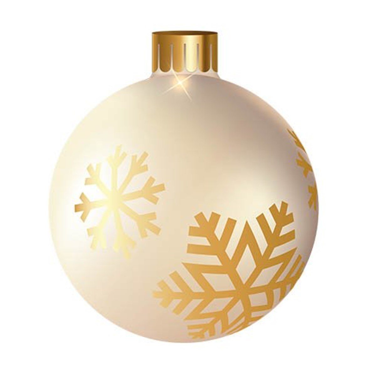 Yılbaşı Gold Kar Taneli Top Ayaklı Pano