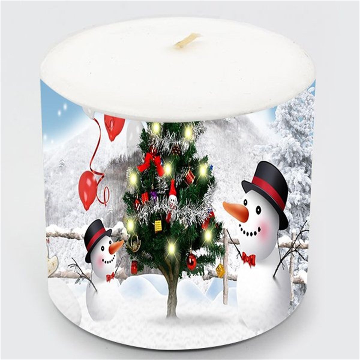 Yılbaşı Mum 6x7 Cm 1 Adet