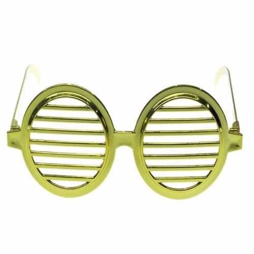 Yuvarlak Plastik Parti Gözlük Gold