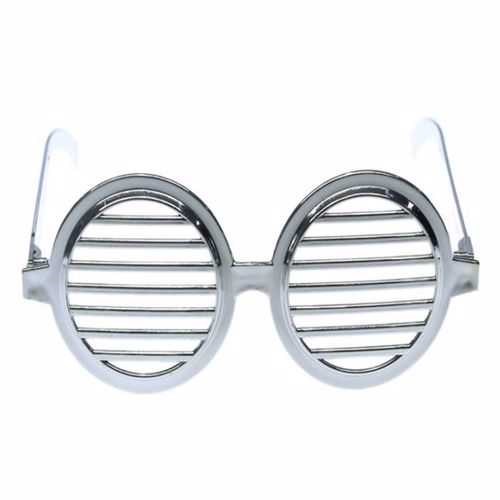 Yuvarlak Plastik Parti Gözlük Gümüş