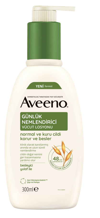AVEENO Günlük Nemlendirici Vücut Losyonu Besleyici Yulaflı 300 ml
