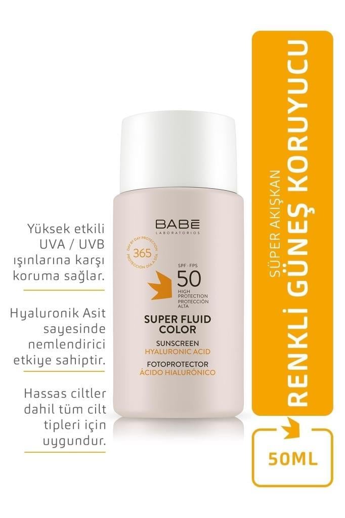 Babe Laboratorios Süper Etkili Spf50 Renkli Güneş Koruyucu 50 ml