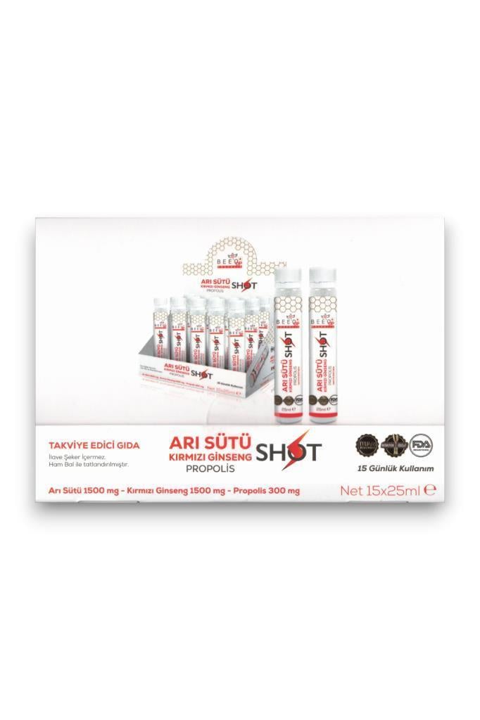 BEEO UP Propolis Arı Sütü Kırmızı Ginseng Shot 25 ml  x 15 Adet