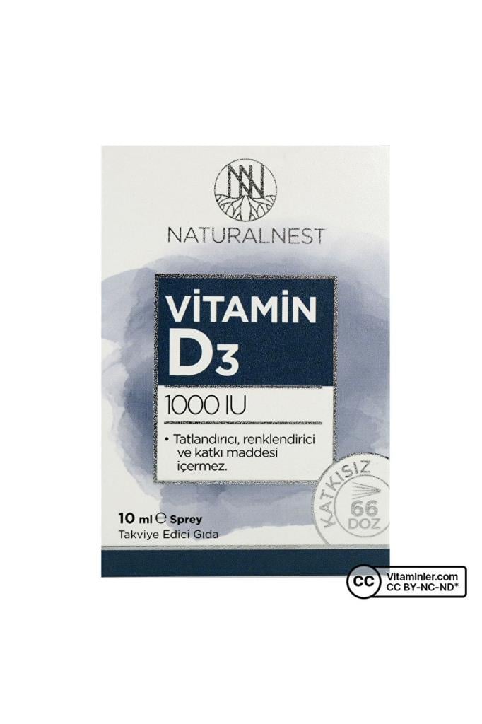 NATURALNEST VITAMIN D3 1000 IU SPREY 10 ML 3 AL 2 ÖDE