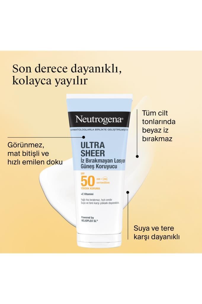 NEUTROGENA Ultra Sheer İz Bırakmayan Losyon Güneş Koruyucu SPF50 200 ml