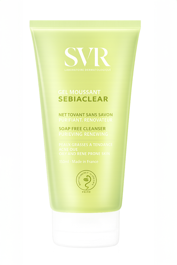 SVR Sebiaclear Gel Moussant Yağlı ve Hassas Ciltler için Köpüren Temizleyici Jel 55 ml