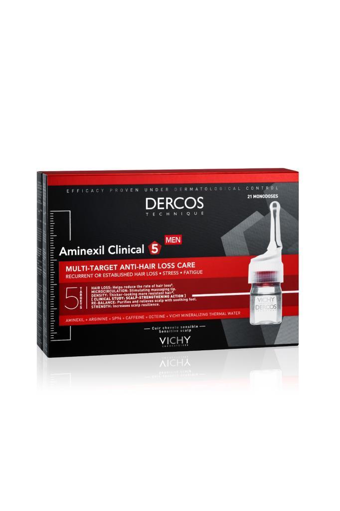 VICHY Aminexil Clinical 5 Serum (Erkek) 21 x 6 ml Ampul - Saç Dökülmesi