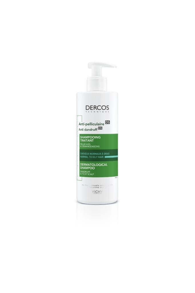VICHY Dercos Anti-Pelliculaire (Anti-Dandruff) DS GRAS Normal to Oily Hair Shampoo 390 ml