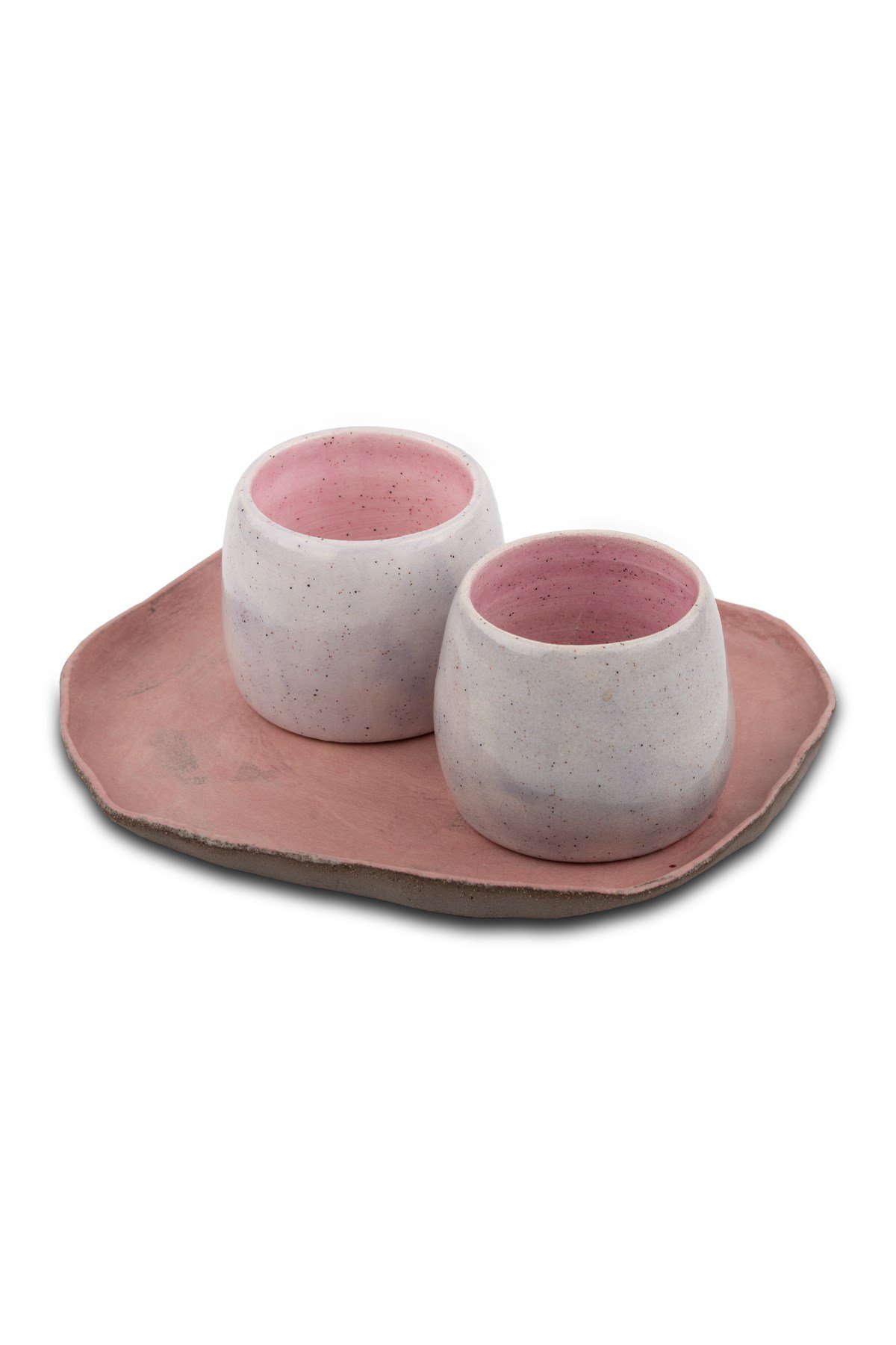 İkili Pembe Espresso Kahve Seti