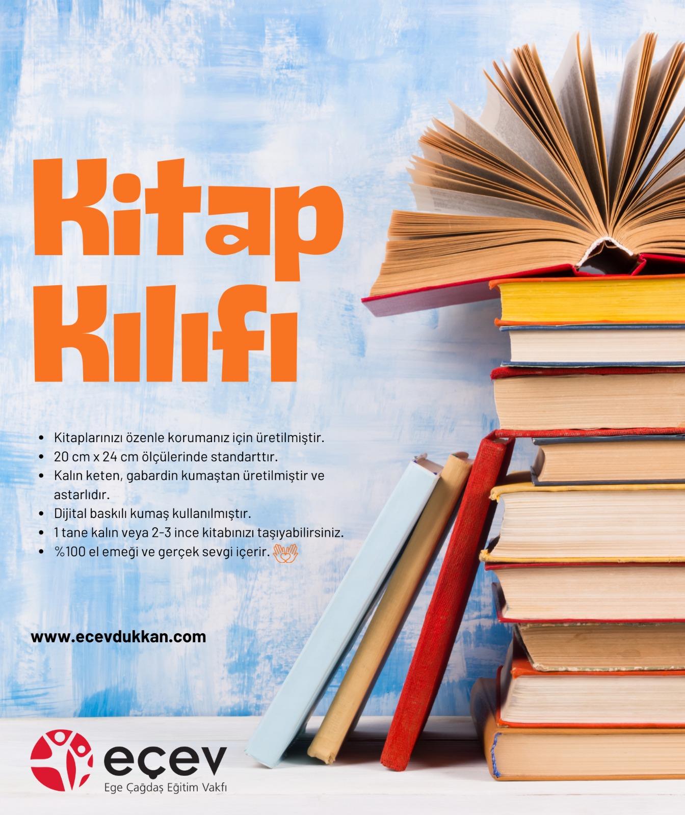 Renkli Yapraklar Cep Detaylı Kitap Kılıfı - Kırmızı