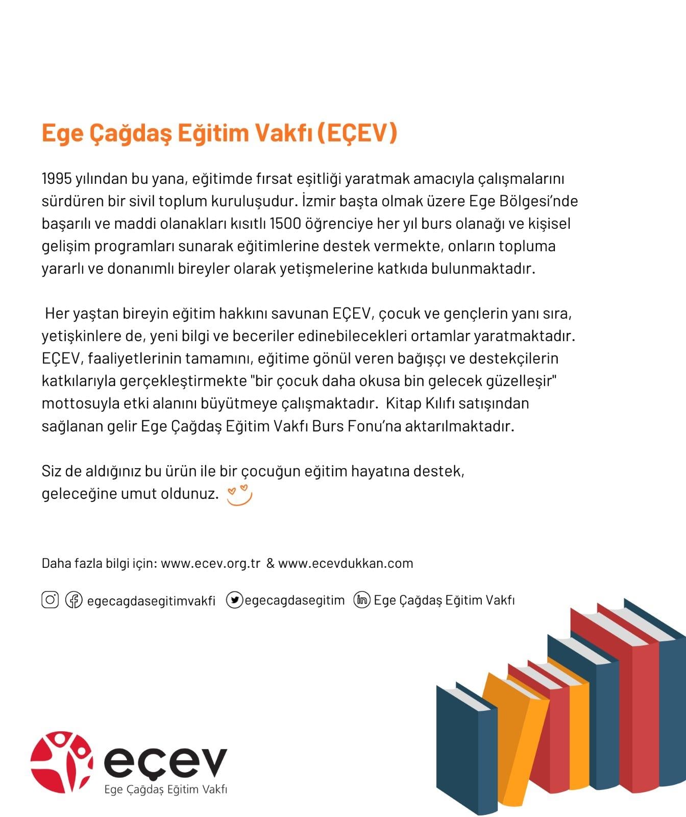Renkli Yapraklar Cep Detaylı Kitap Kılıfı - Kırmızı