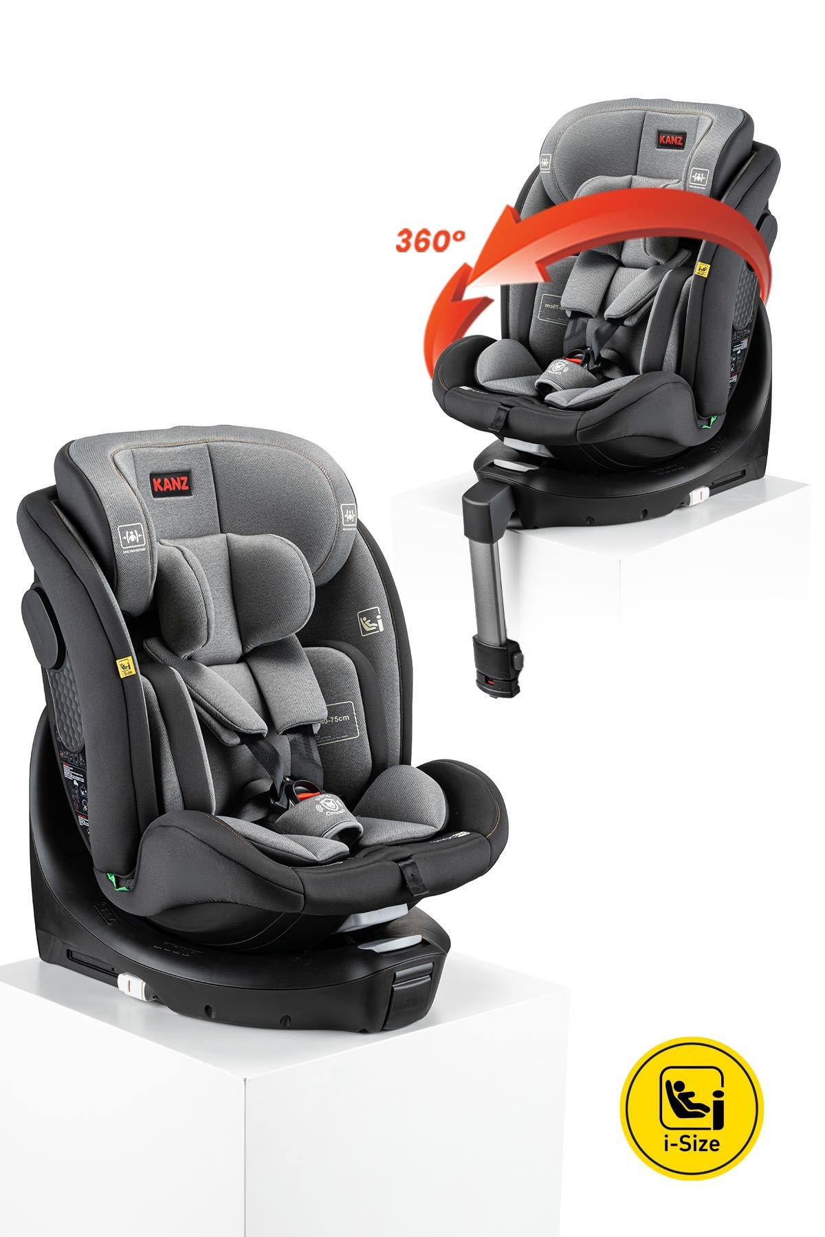 Kanz ComfortPro i-Size 360° ISOFIX Oto Koltuğu Siyah