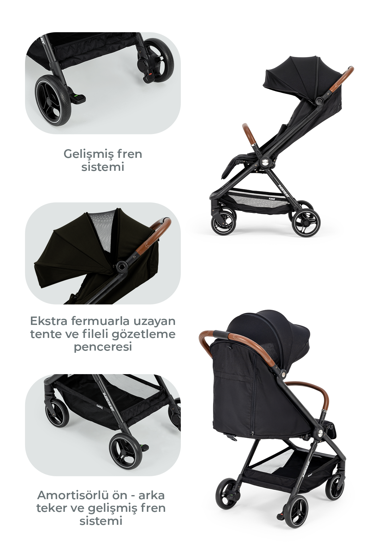 KZ INSTREET TRV KANZ BEBEK ARABASI SIYAH