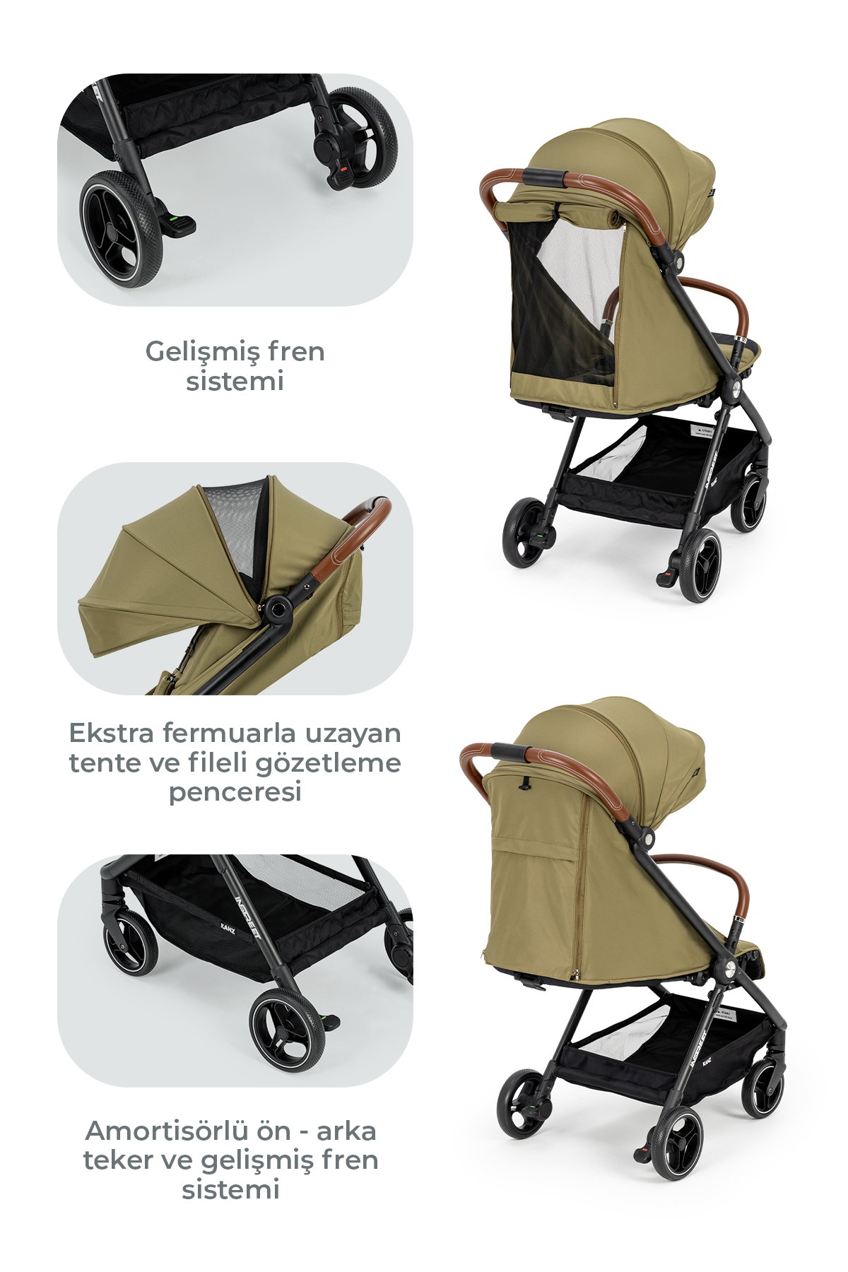 KZ INSTREET TRV KANZ BEBEK ARABASI YESIL