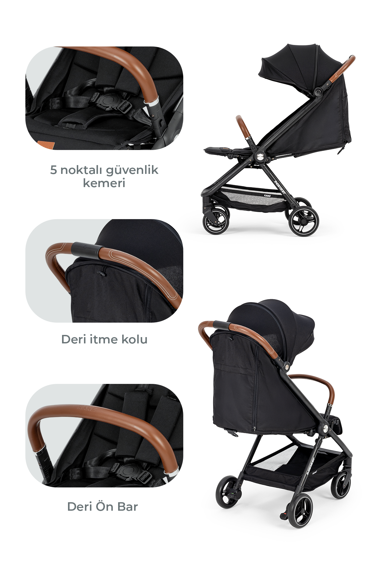 KZ INSTREET TRV KANZ BEBEK ARABASI SIYAH