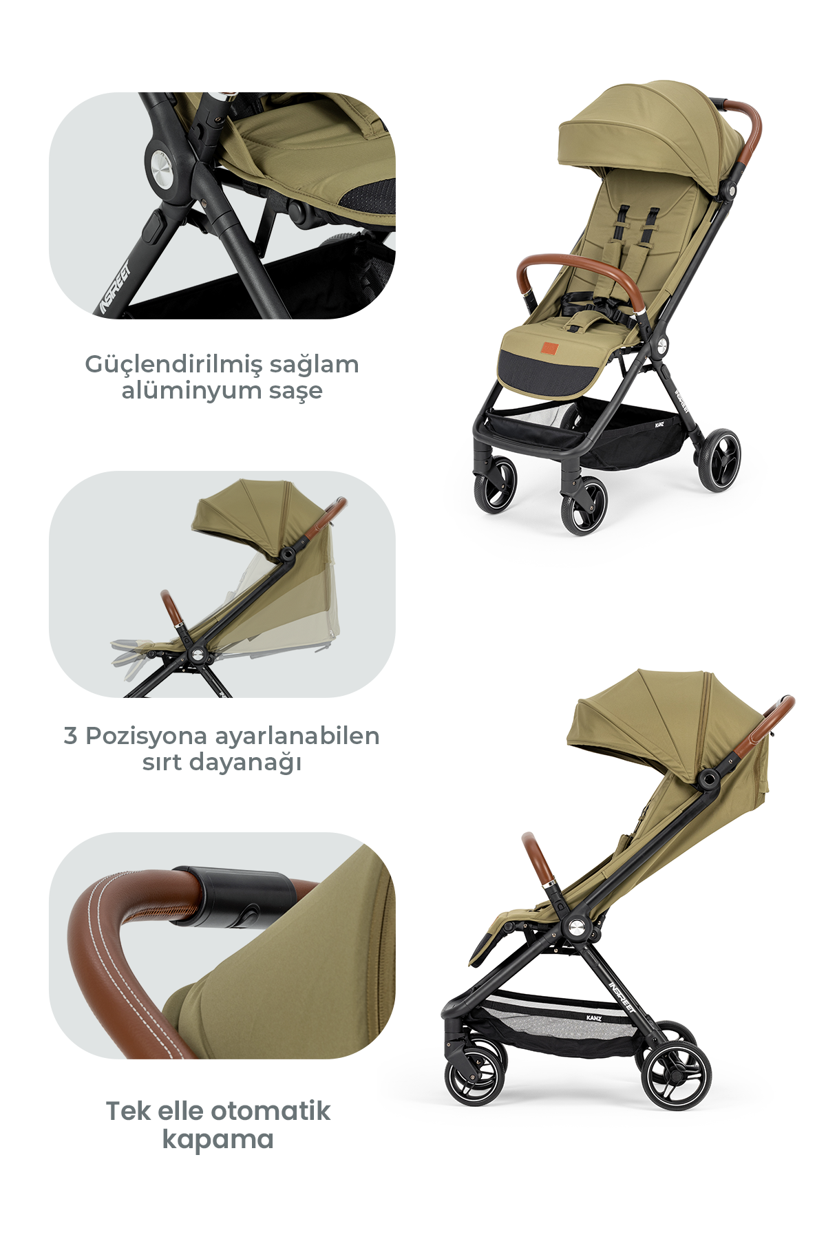 KZ INSTREET TRV KANZ BEBEK ARABASI YESIL