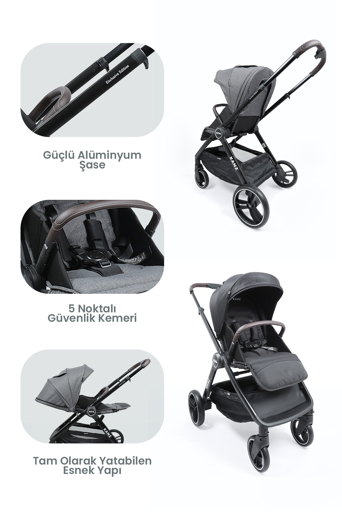KZ NOVA KANZ BEBEK ARABASI TRV GRI