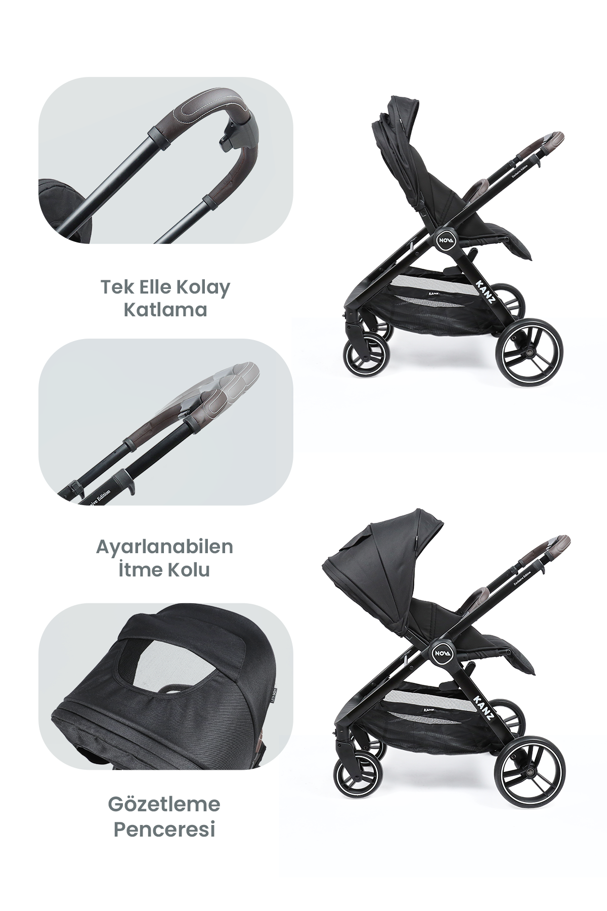 KZ NOVA KANZ BEBEK ARABASI TRV SIYAH