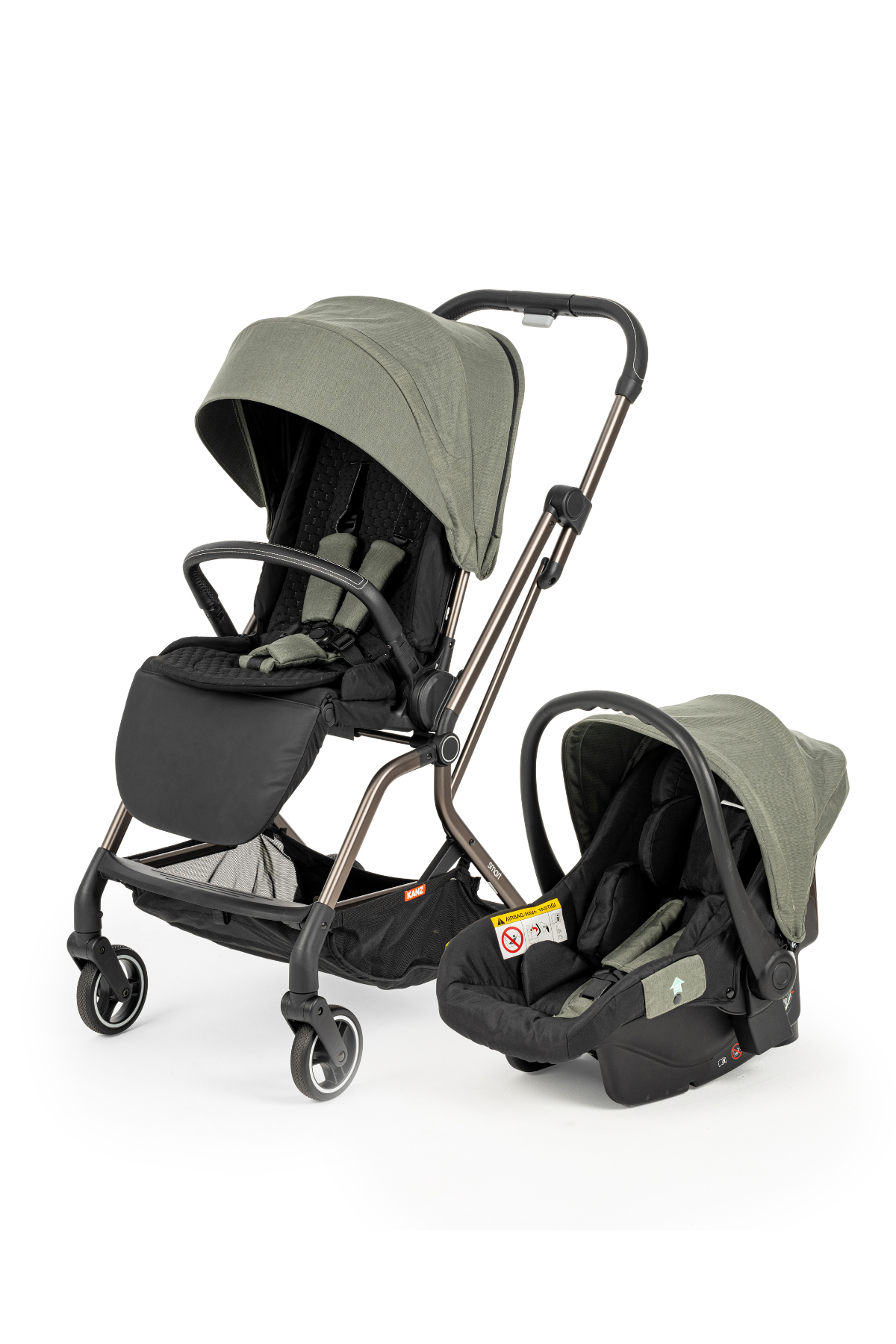 KZ SMART TRAVEL SİSTEM BEBEK ARABASI YESIL