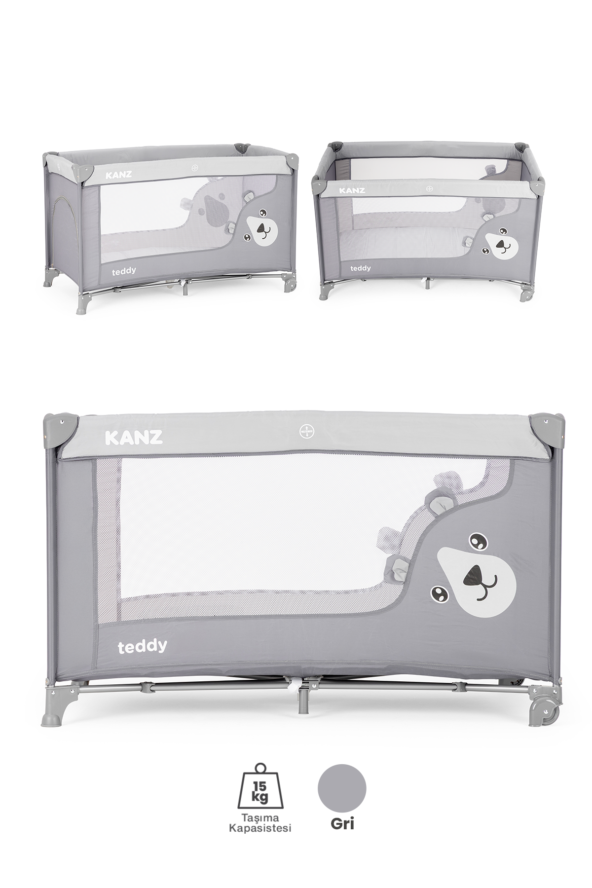 KZ TEDDY KANZ PARK YATAK GREY