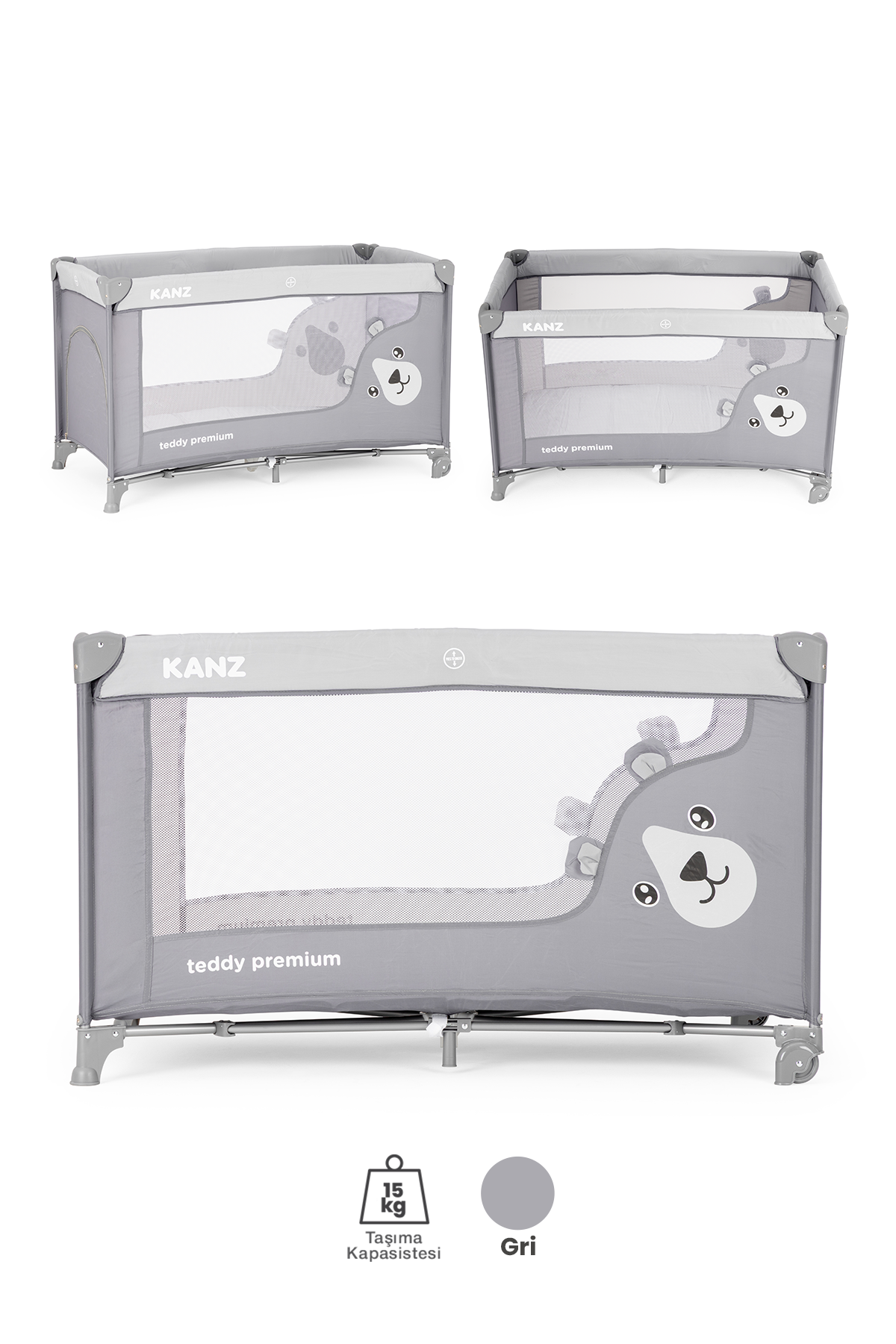 KZ TEDDY PREMIUM  KANZ PARK YATAK GREY