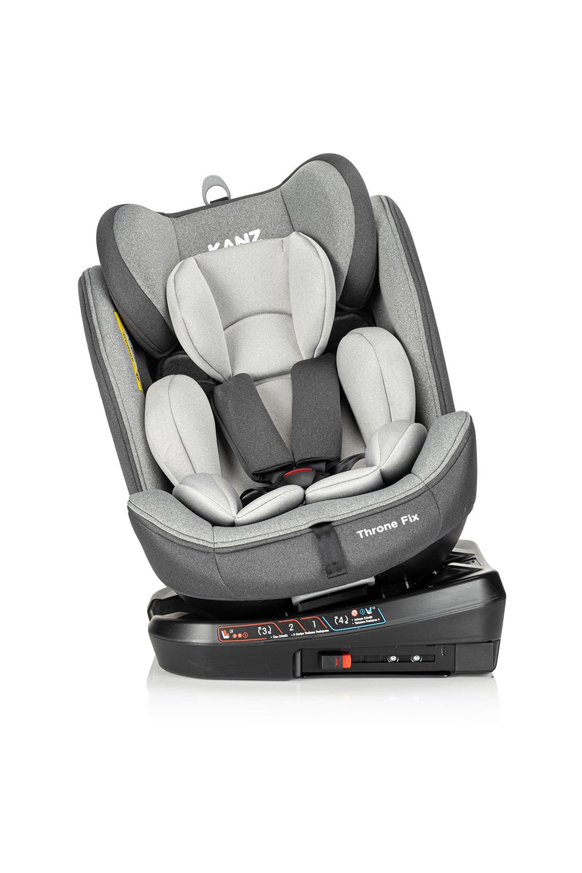 Kanz ThroneFix 360 Derece Dönebilen 0-36 kg Oto koltuğu Gri